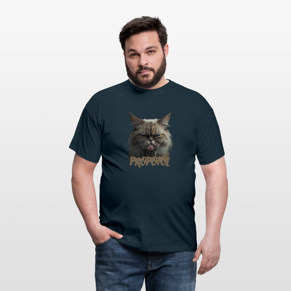 Propofol Cat - Männer T-Shirt - Navy
