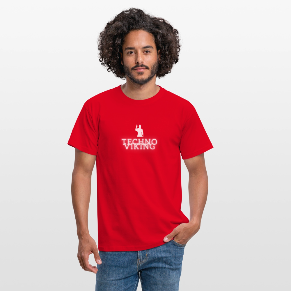 Technoviking drink & dance - Männer T-Shirt - Rot