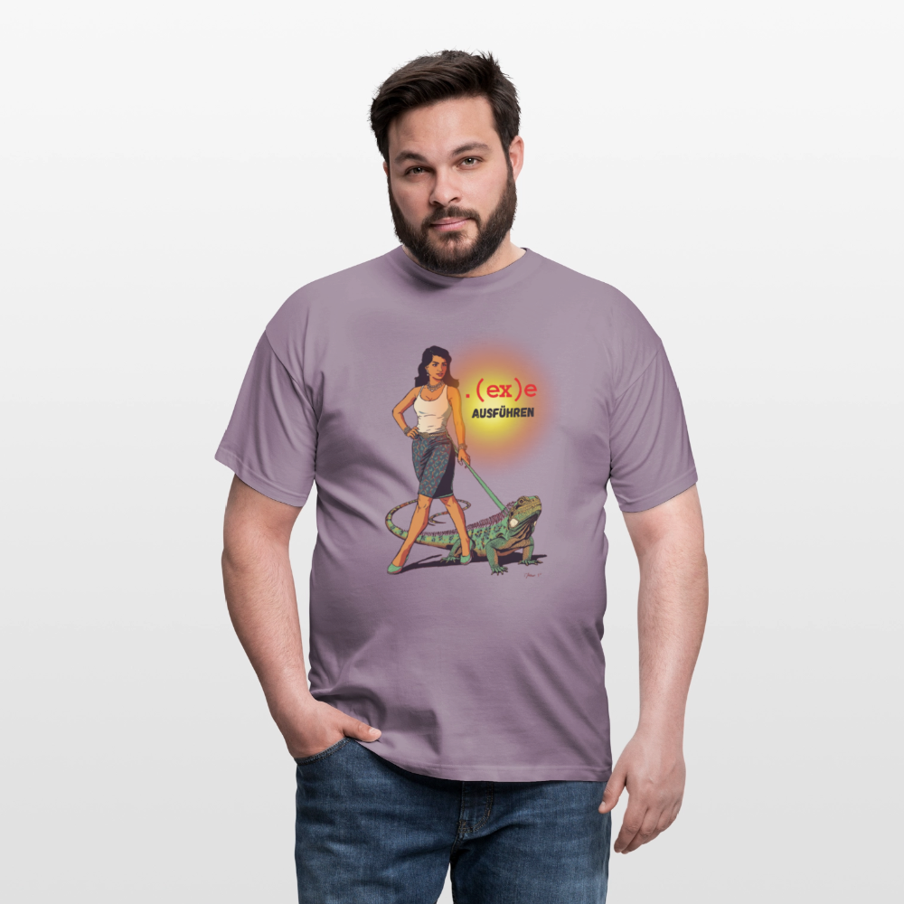 .(ex)e ausführen - Männer T-Shirt - Lilagrau 