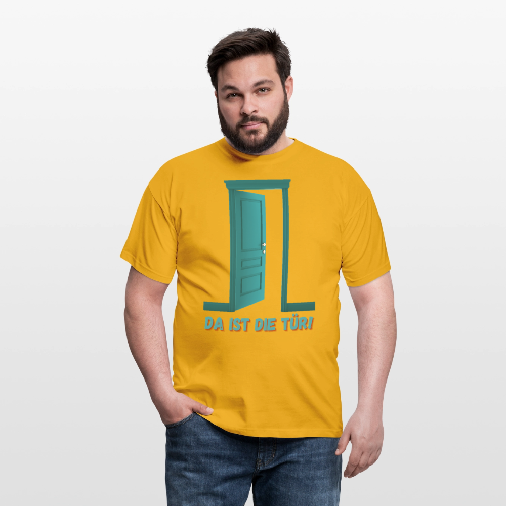 Da ist die Tür - Männer T-Shirt - Gelb