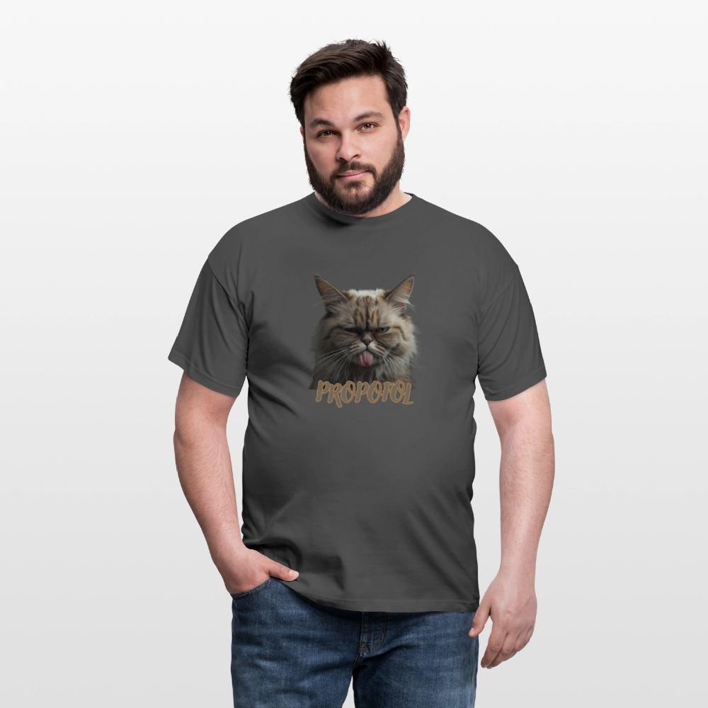 Propofol Cat - Männer T-Shirt - Anthrazit