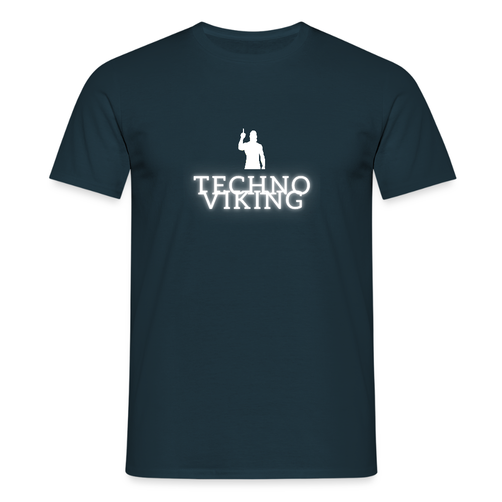 Technoviking drink & dance - Männer T-Shirt - Navy