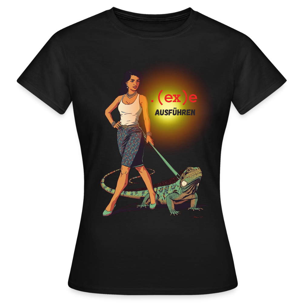 .(ex)e ausführen - Frauen T-Shirt - Schwarz