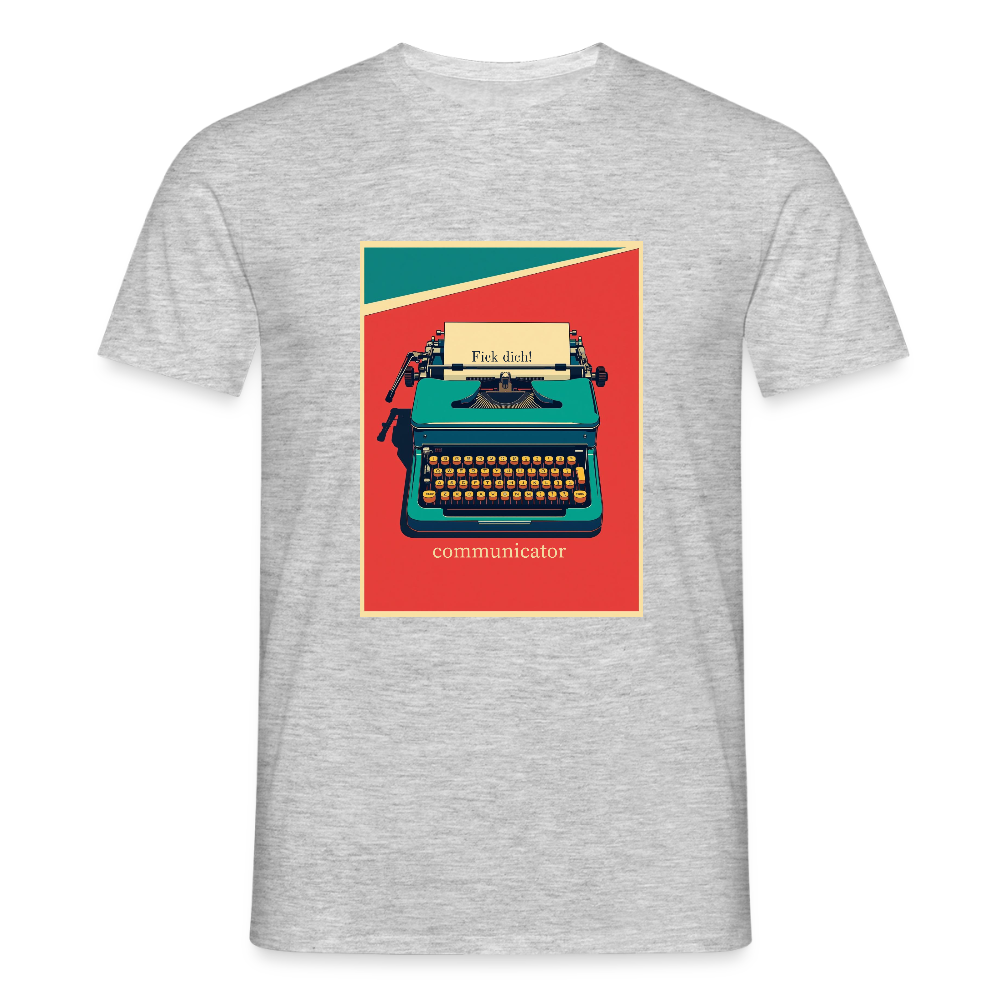 communicator Fick dich - Männer - T-Shirt - Grau meliert