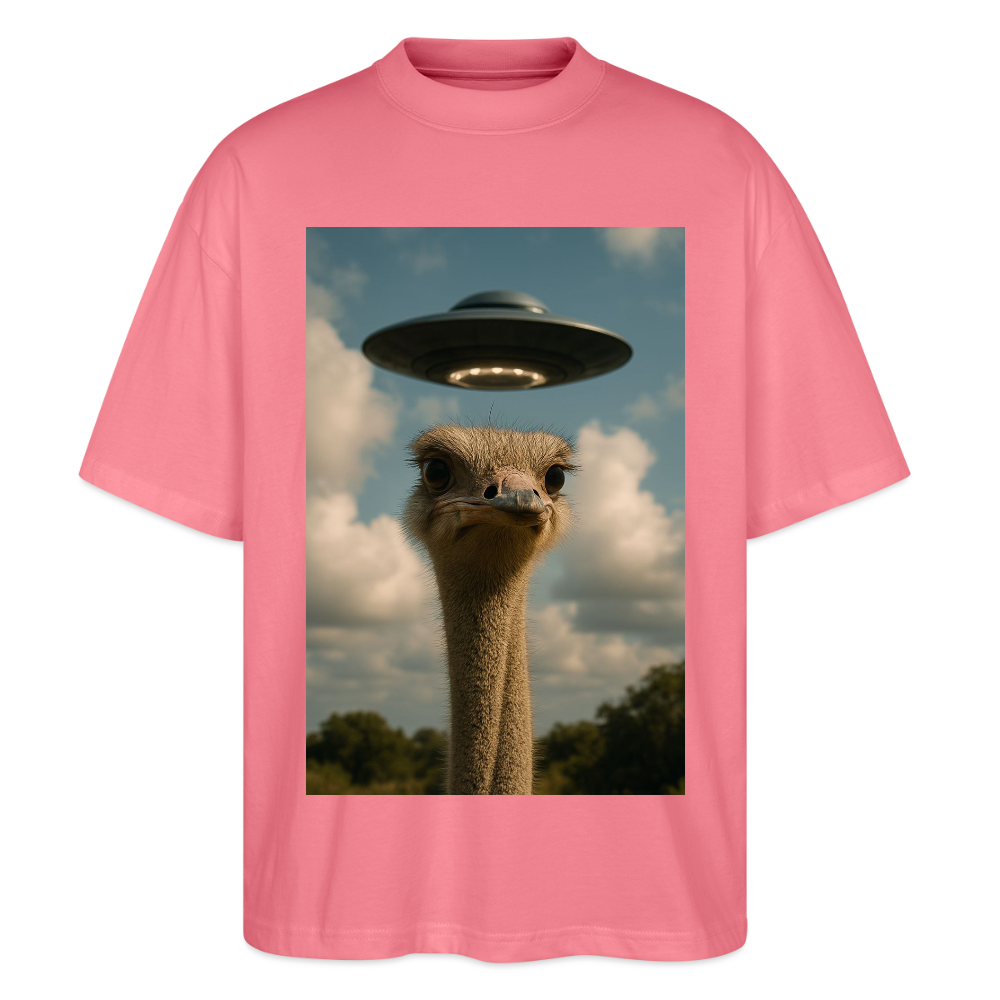 They are here ostrich - Stanley/Stella Oversized Unisex Bio T-Shirt Blaster - Pink 