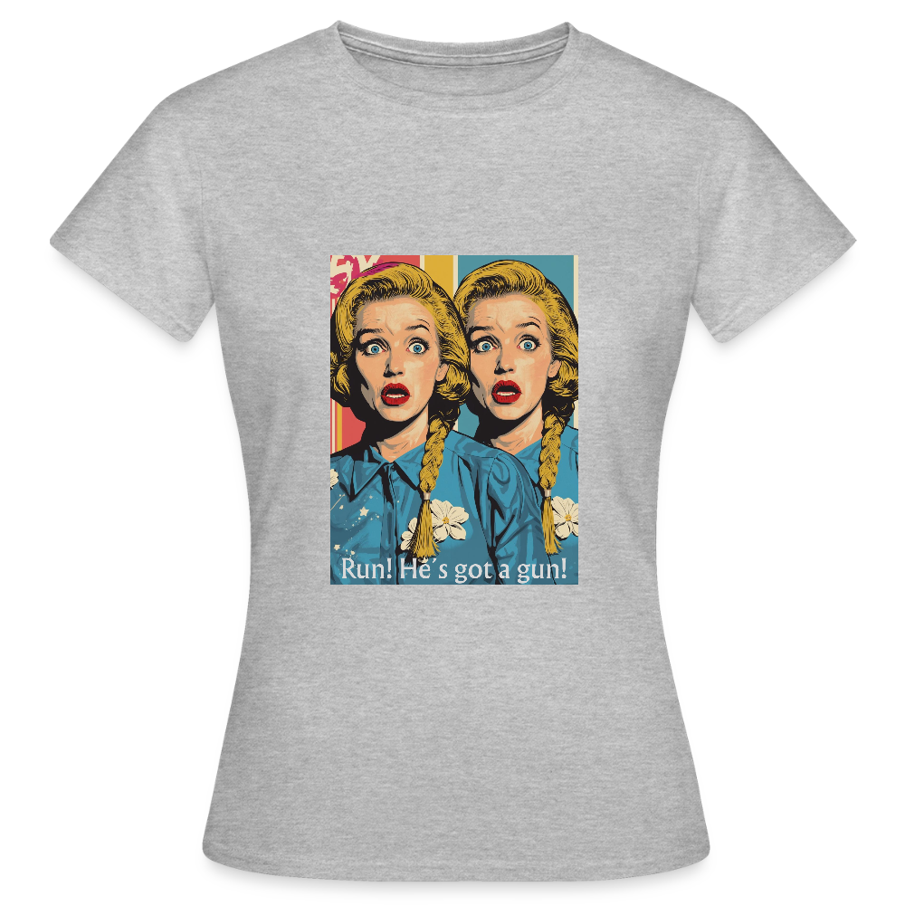 Gemeinsamer Schrei  - Frauen T-Shirt - Grau meliert