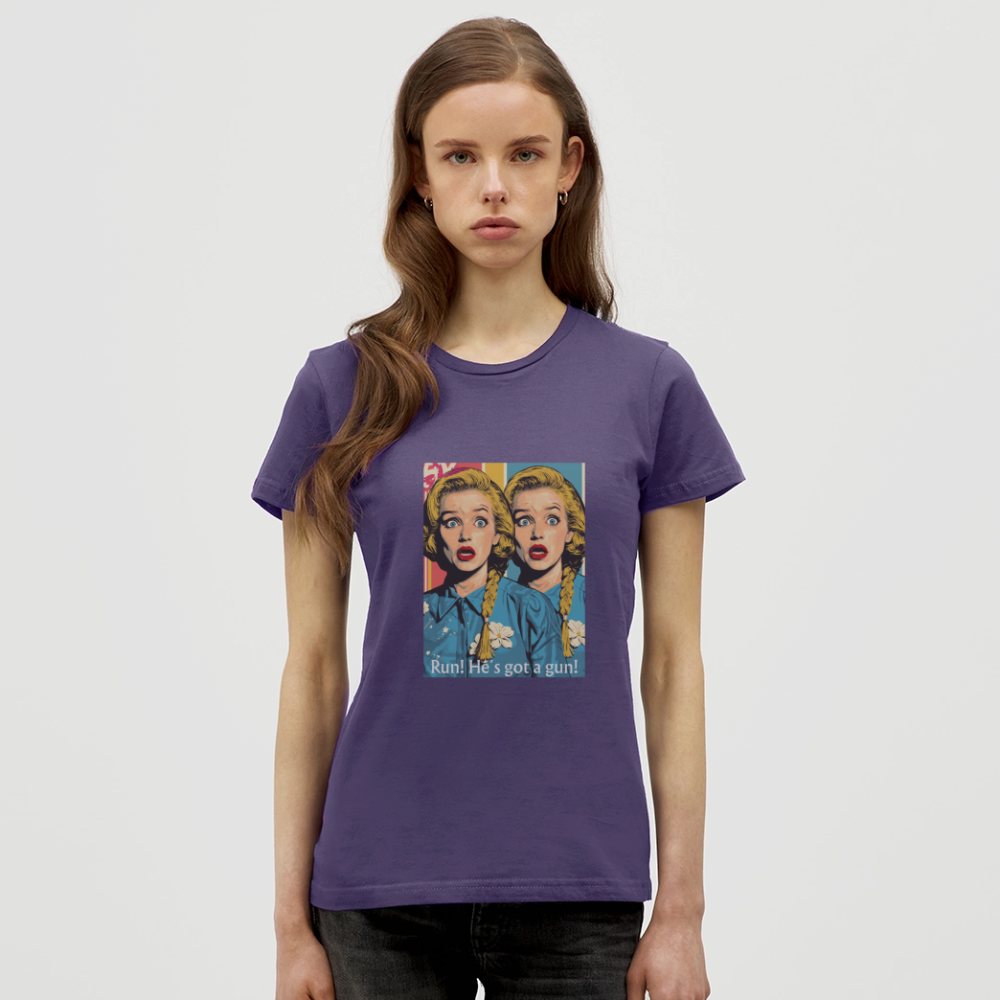 Gemeinsamer Schrei  - Frauen T-Shirt - Dunkellila