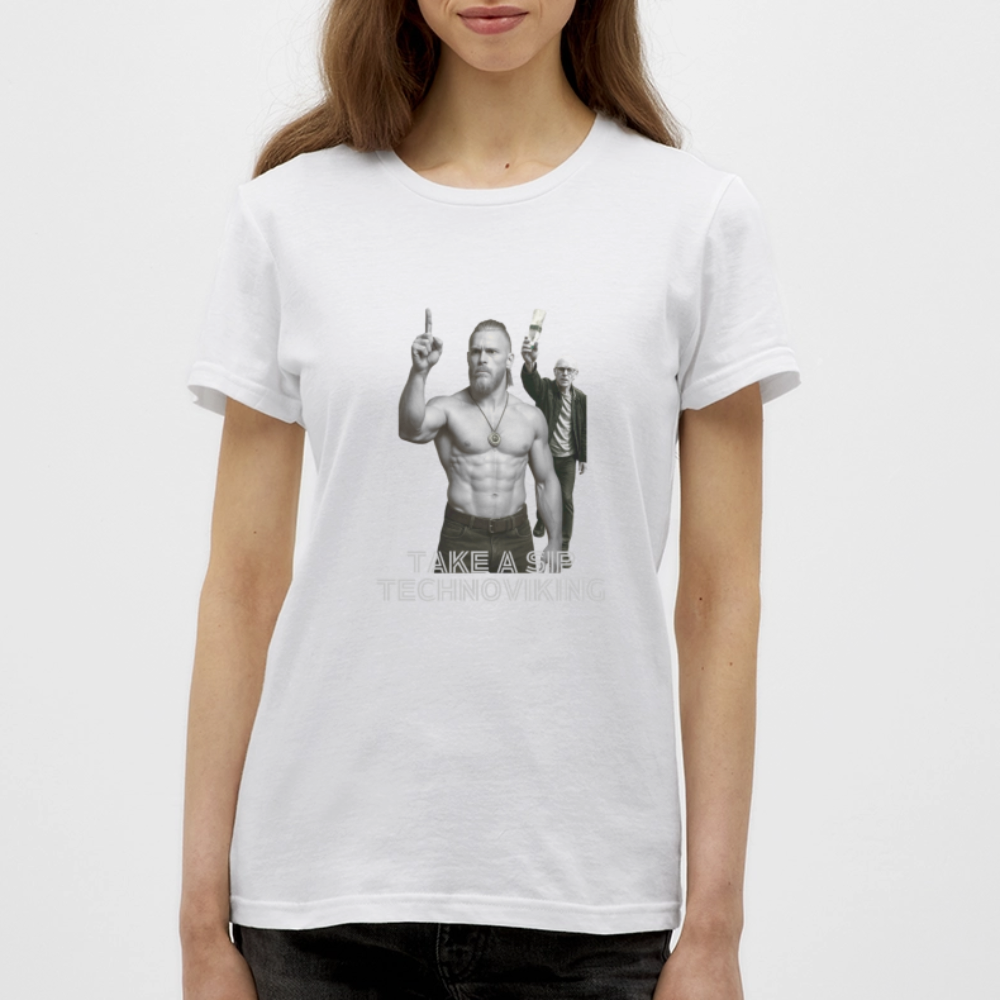 Take a sip Technoviking - Frauen T-Shirt - Weiß