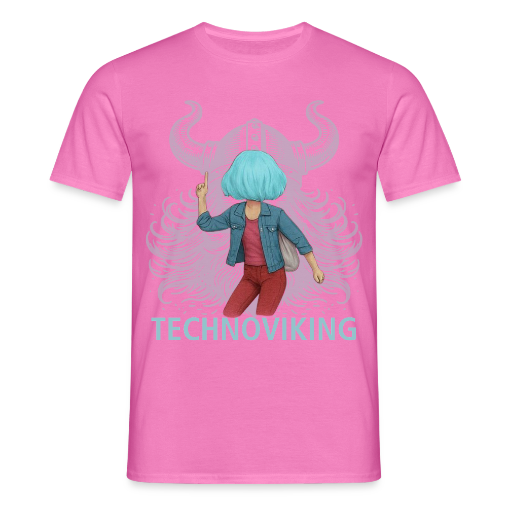 Technoviking rescue moment - Männer T-Shirt - Pink