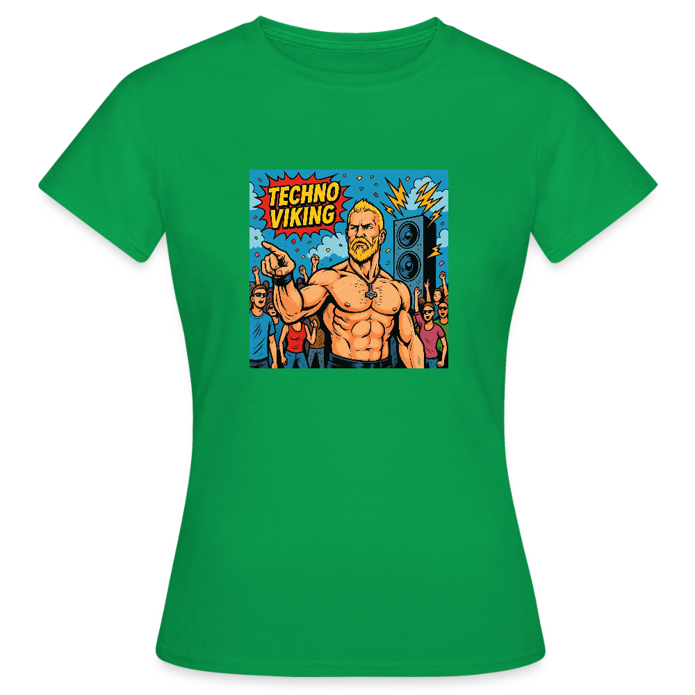 Technoviking Comic Frauen T-Shirt - Kelly Green