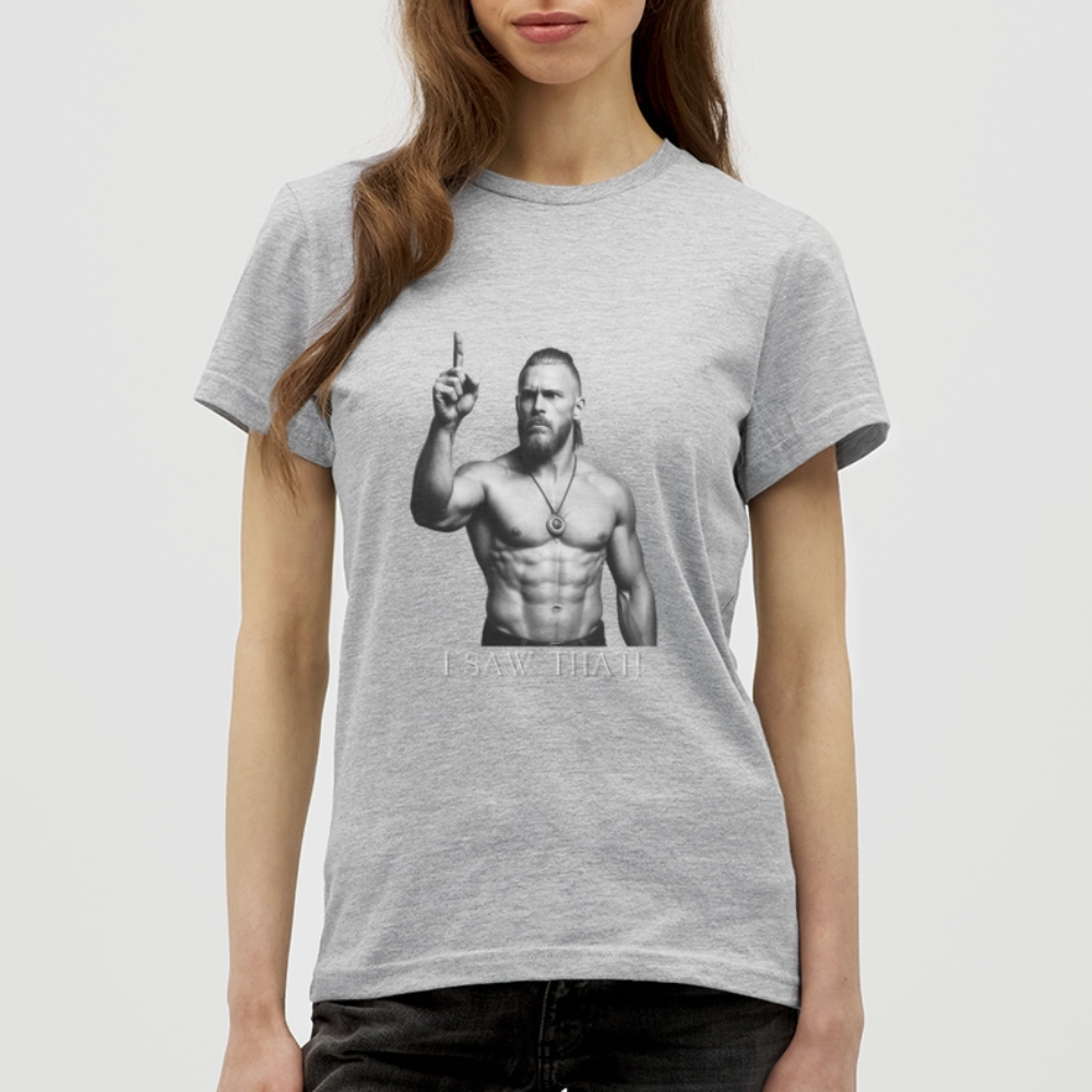 Technoviking - I saw that! - Frauen T-Shirt - Grau meliert