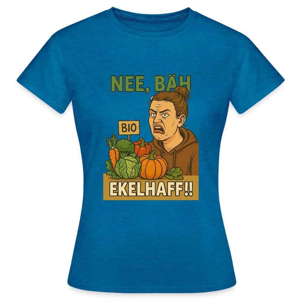 Frauentausch ekelhaff - Frauen T-Shirt - Antikblaues Saphir meliert