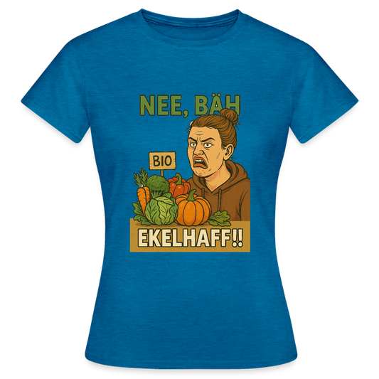Frauentausch ekelhaff - Frauen T-Shirt - Antikblaues Saphir meliert