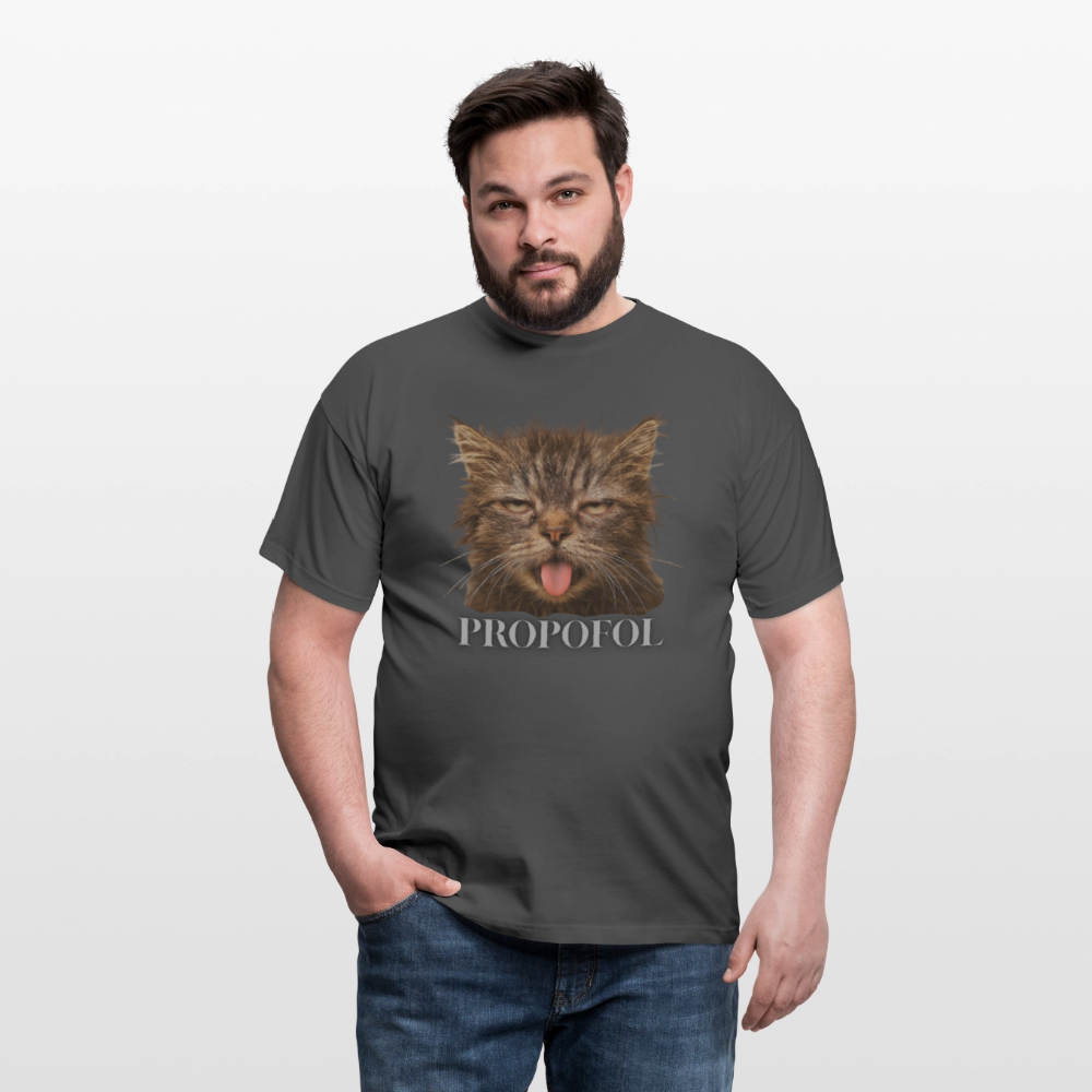 Grumpy Cat - Männer T-Shirt - Anthrazit