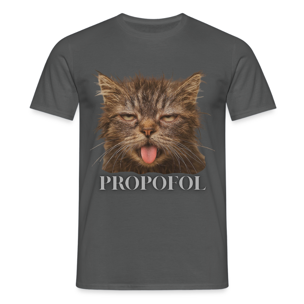 Grumpy Cat - Männer T-Shirt - Anthrazit