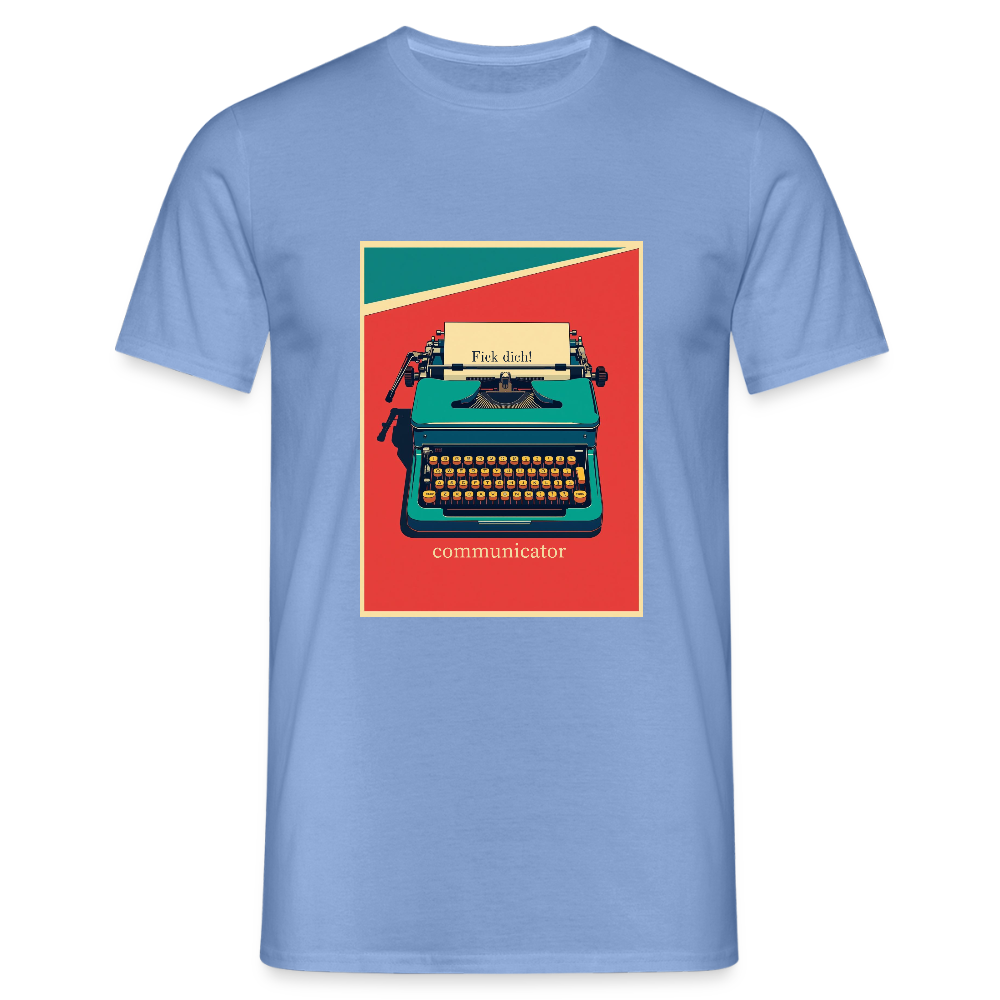 communicator Fick dich - Männer - T-Shirt - carolina blue