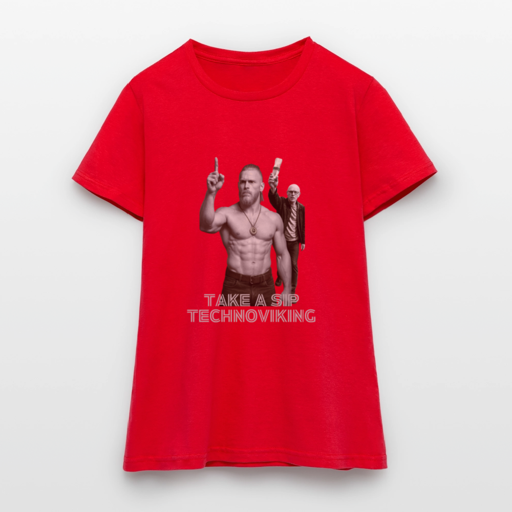 Take a sip Technoviking - Frauen T-Shirt - Rot