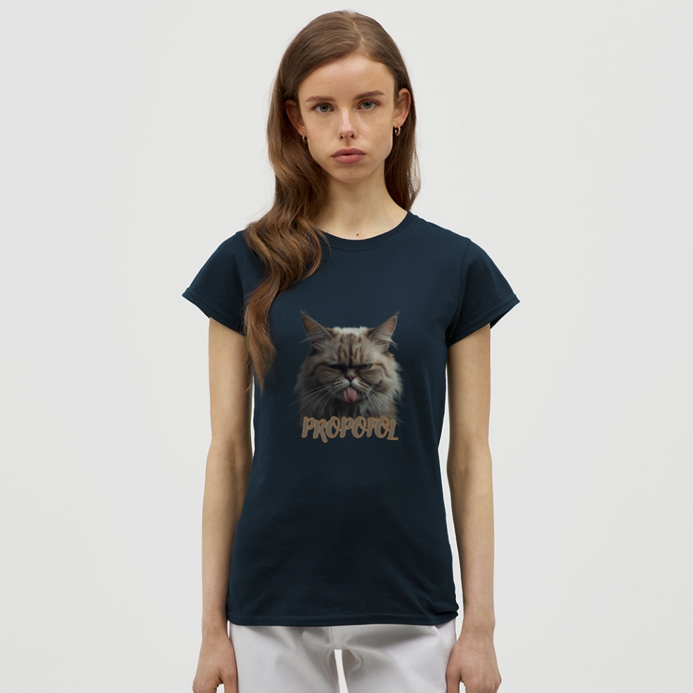 Propofol Cat - Frauen T-Shirt - Navy