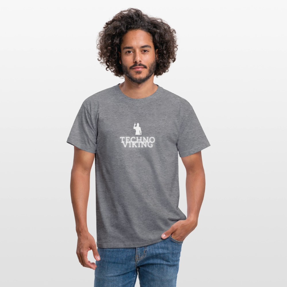 Technoviking drink & dance - Männer T-Shirt - Graphit meliert
