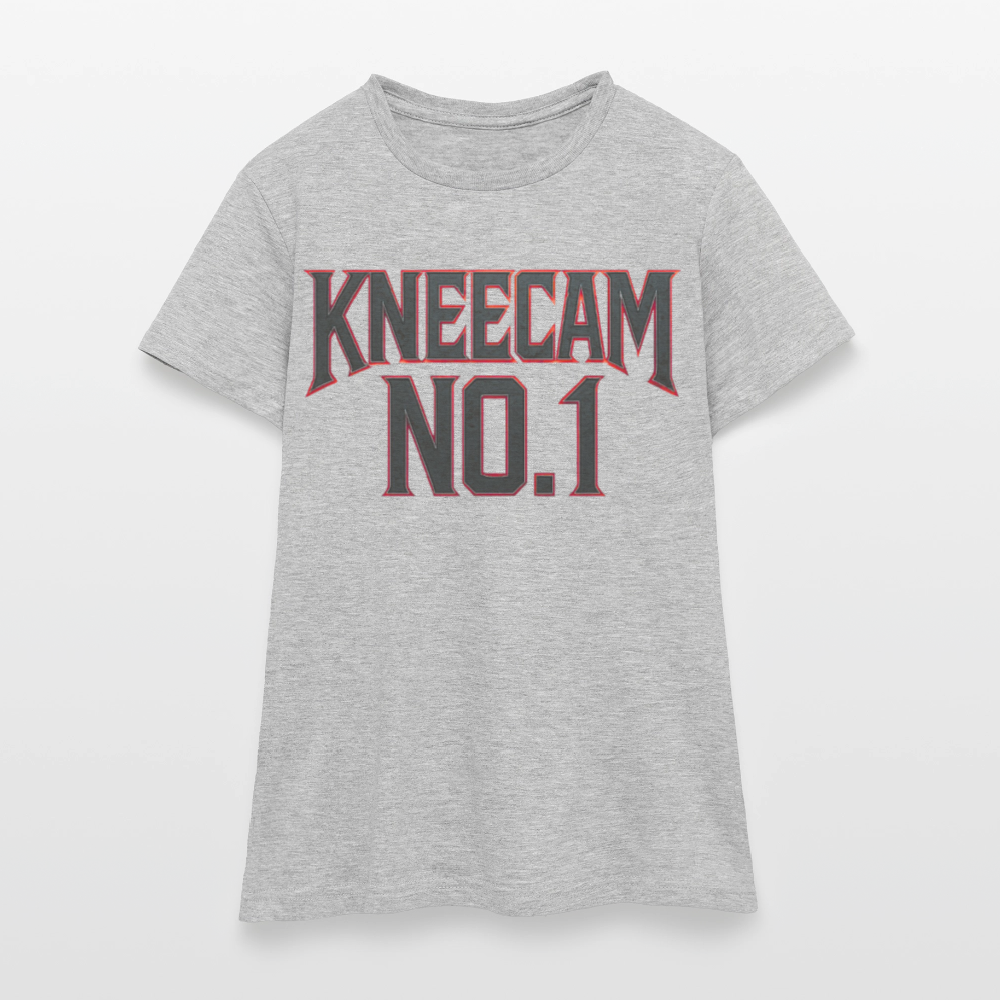 KNEECAM No. 1 – Frauen T-Shirt - Grau meliert