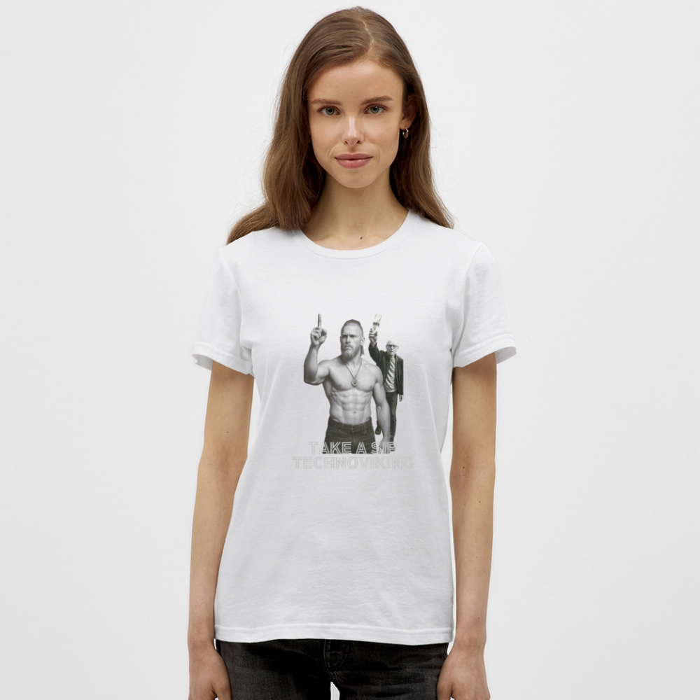 Take a sip Technoviking - Frauen T-Shirt - Weiß