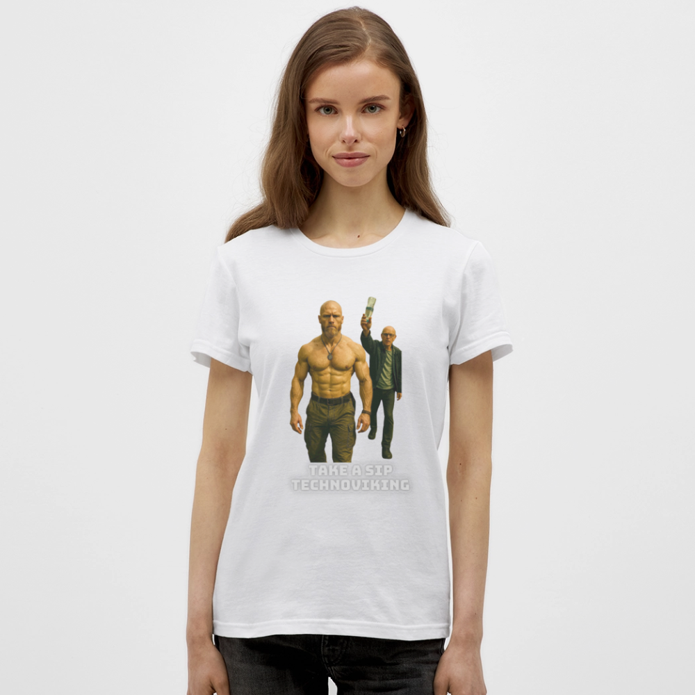 Take a sip Technoviking - Frauen T-Shirt - Weiß