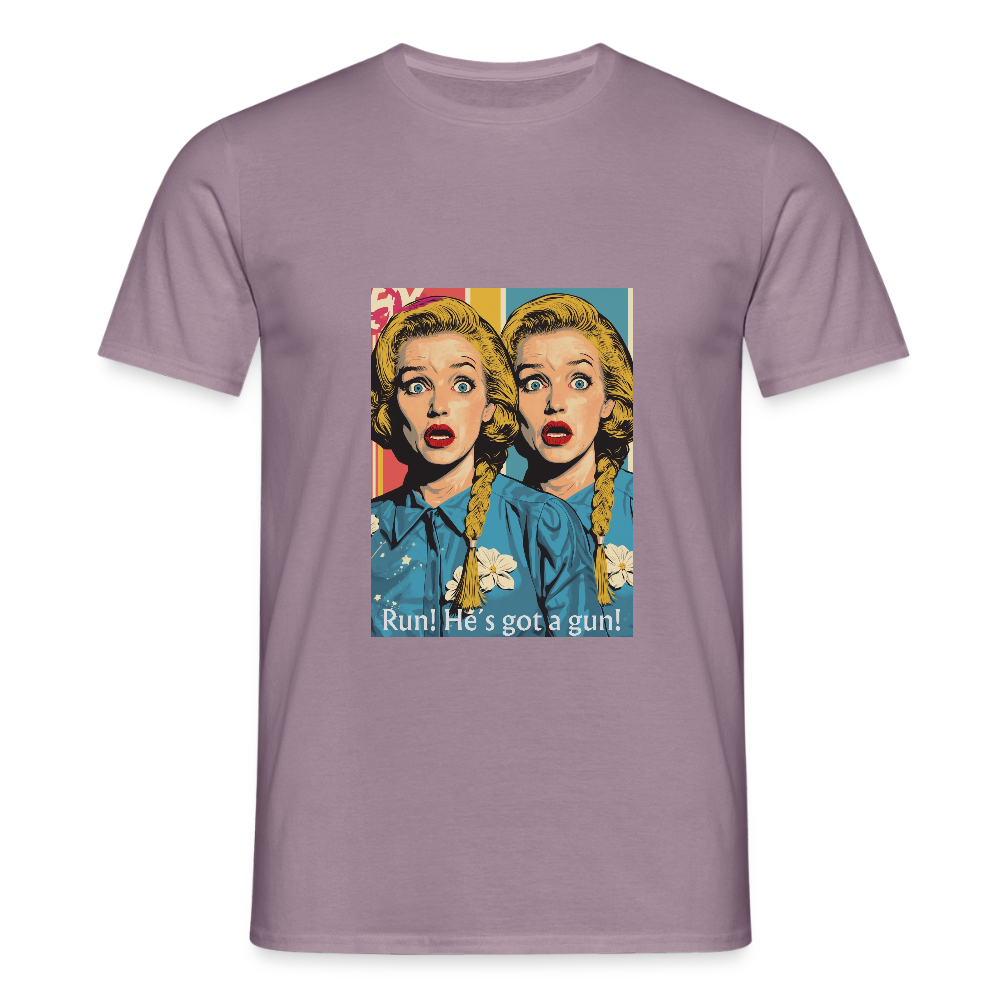 Gemeinsamer Schrei - Männer T-Shirt - Lilagrau 