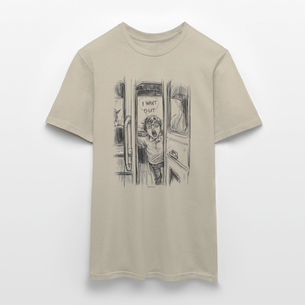 I want out - Männer T-Shirt - Sandbeige