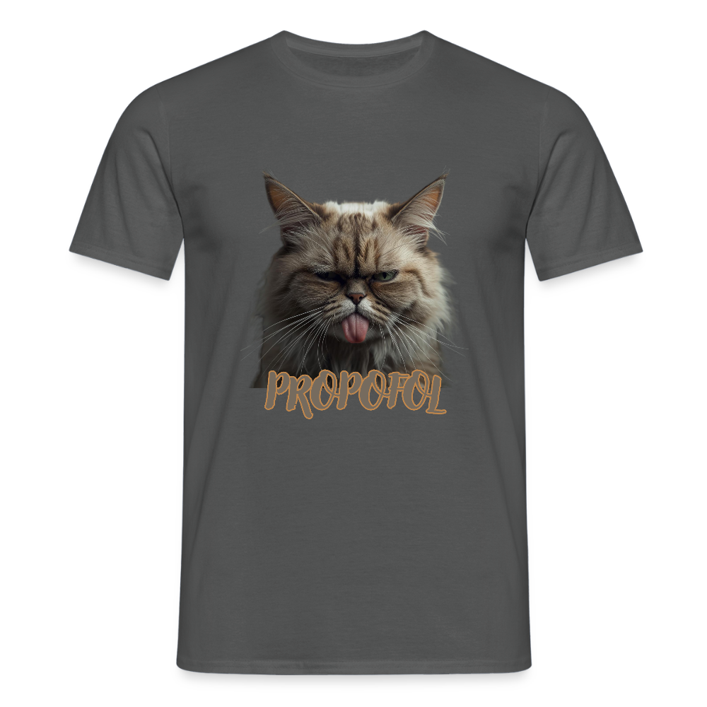 Propofol Cat - Männer T-Shirt - Anthrazit