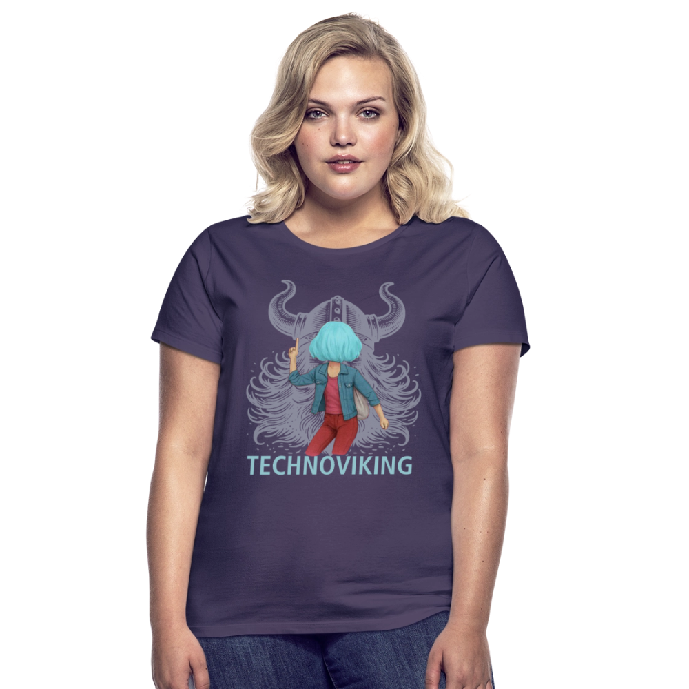 Technoviking rescue moment - Frauen T-Shirt - Dunkellila