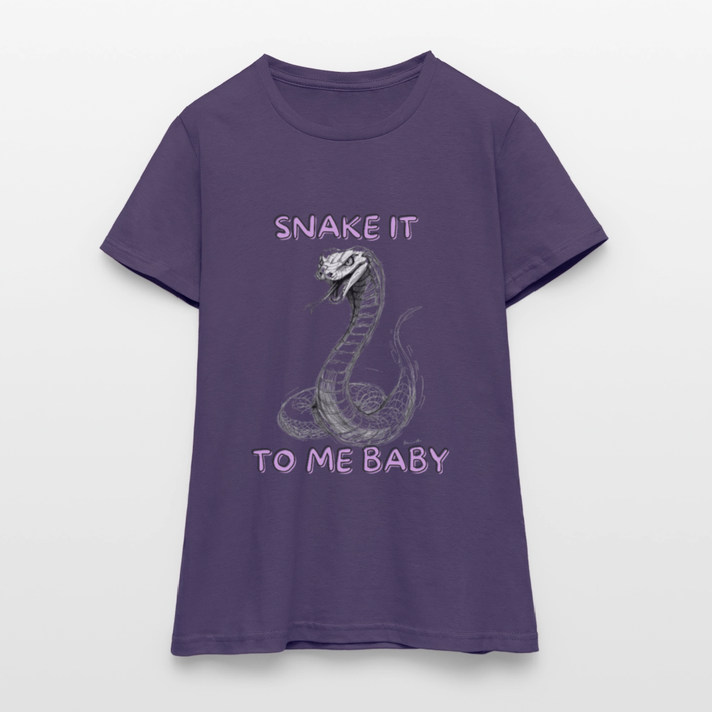 Snake it to me baby - Frauen T-Shirt - Dunkellila
