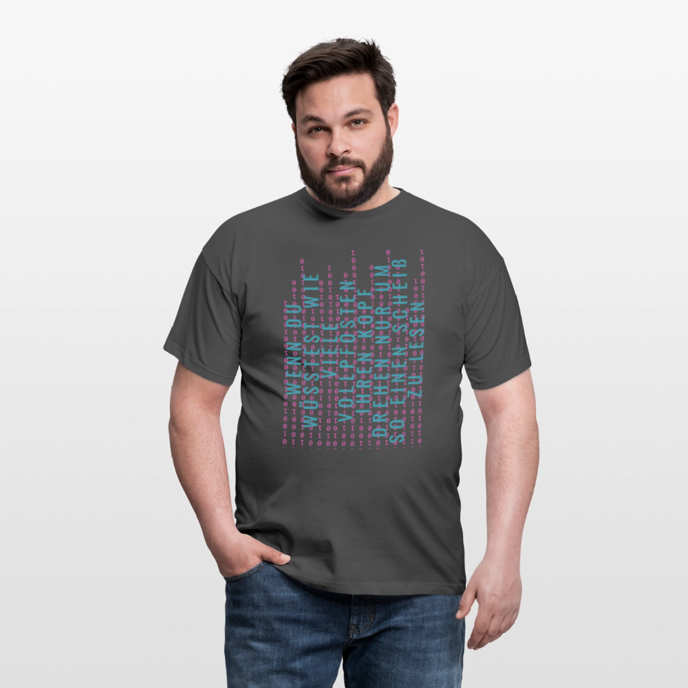 Und Tschüß Metaversum - Männer T-Shirt - Anthrazit