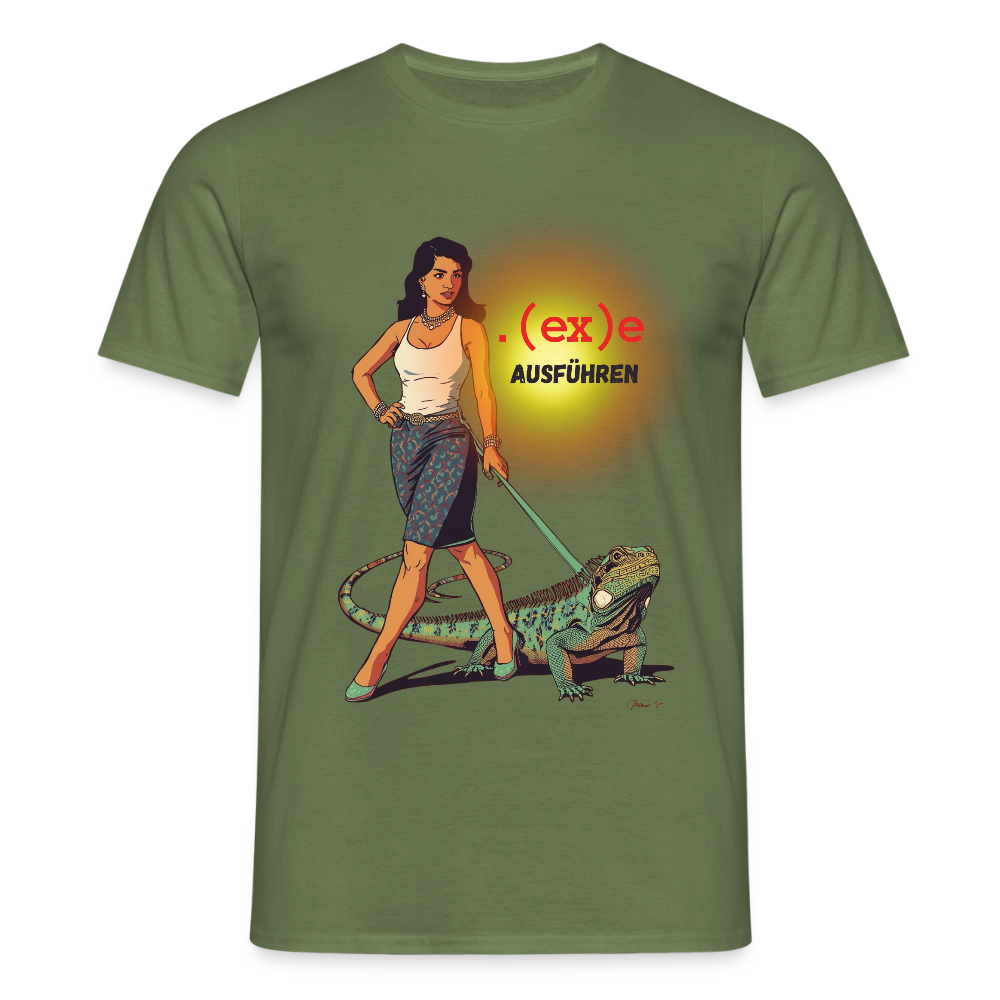 .(ex)e ausführen - Männer T-Shirt - Militärgrün