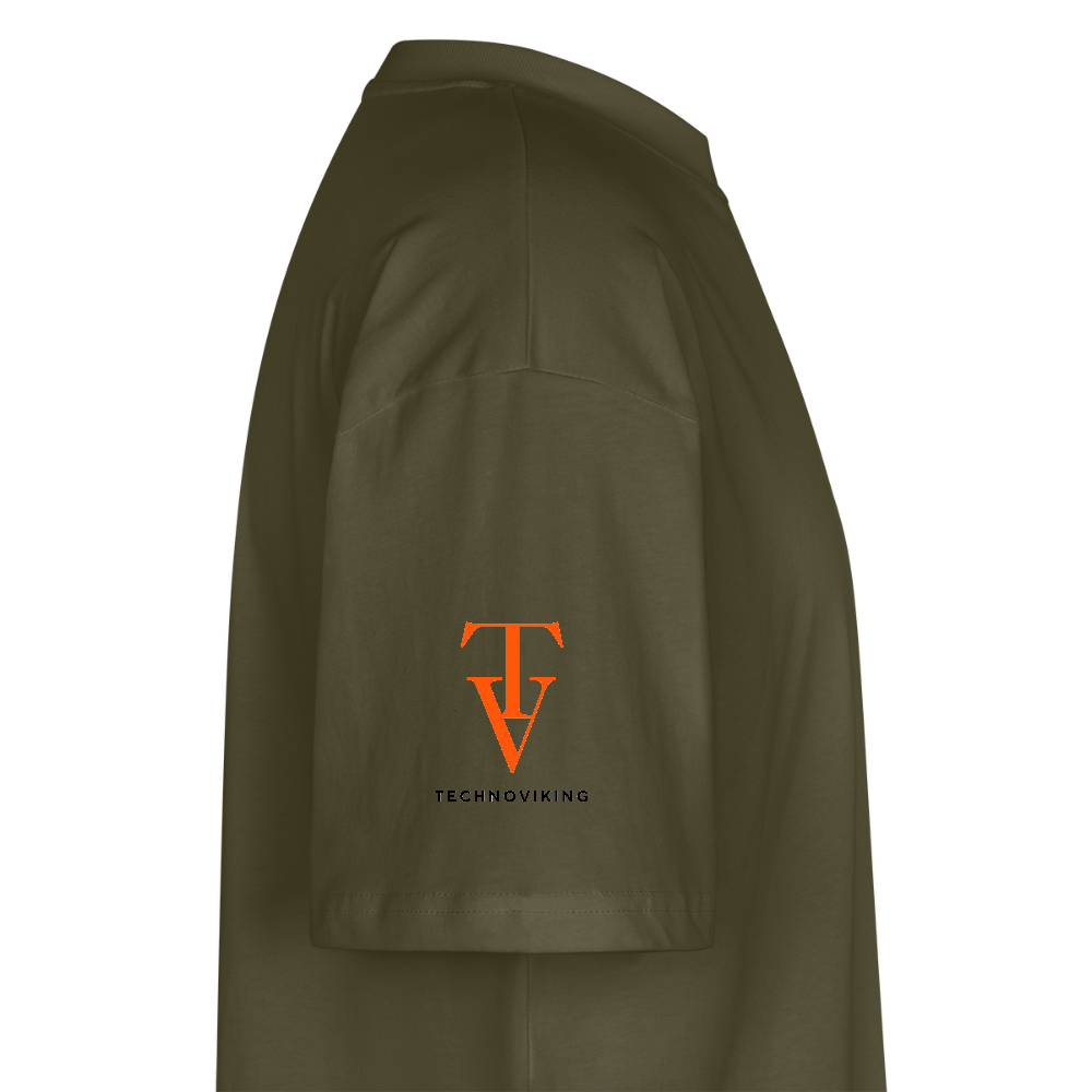 Technoviking-Kneecam No1. - Stanley/Stella Oversized Unisex Bio T-Shirt Blaster - Khaki