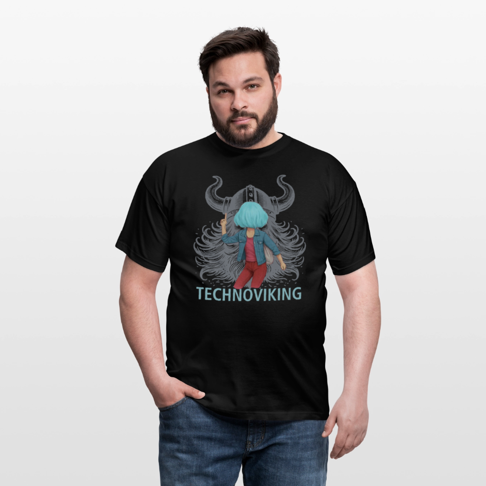 Technoviking rescue moment - Männer T-Shirt - Schwarz