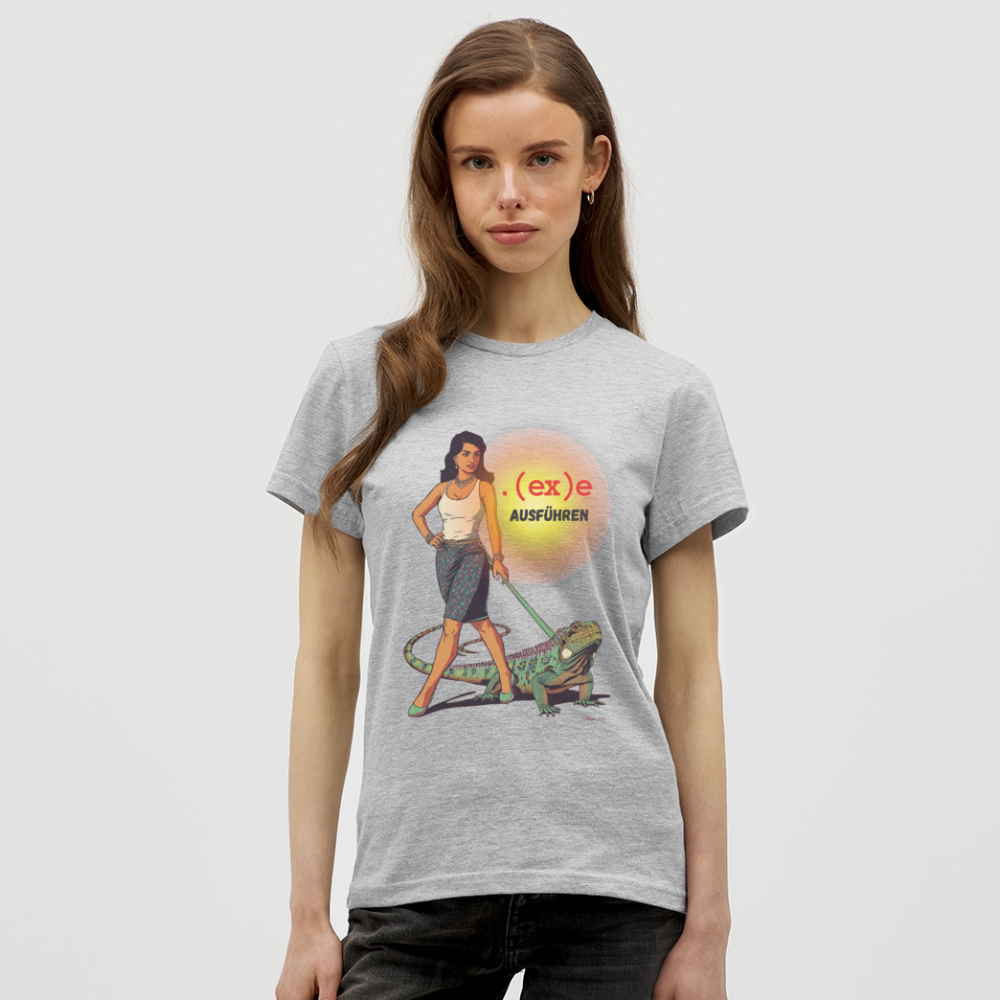 .(ex)e ausführen - Frauen T-Shirt - Grau meliert