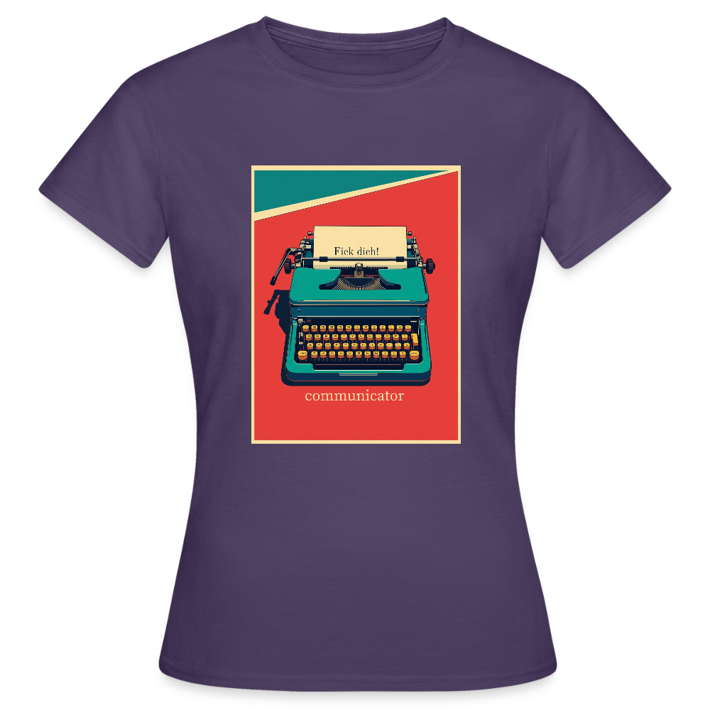 communicator Fick dich - Frauen T-Shirt - Dunkellila