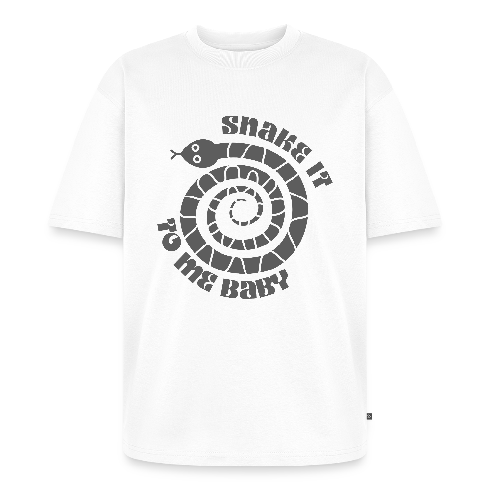 snake it to me baby - Unisex Oversized Bio T-Shirt - Weiß