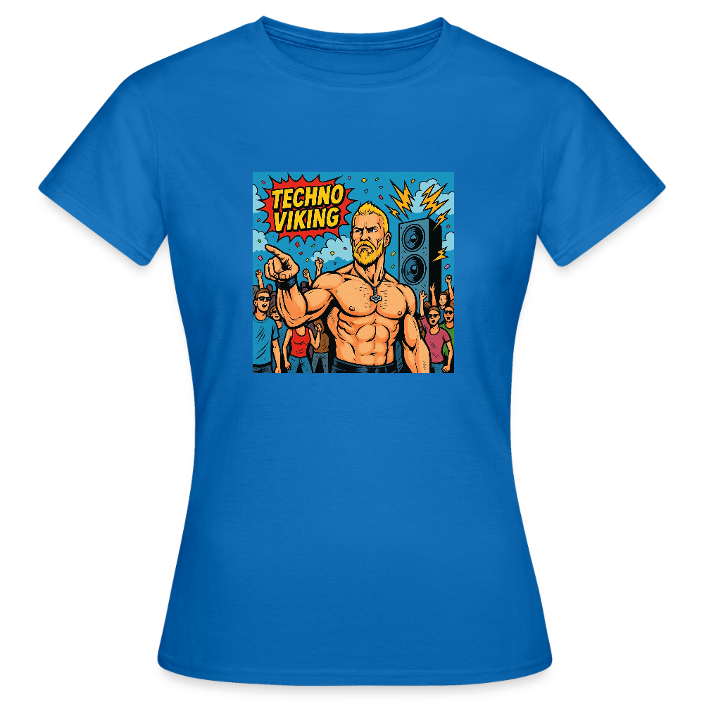 Technoviking Comic Frauen T-Shirt - Royalblau