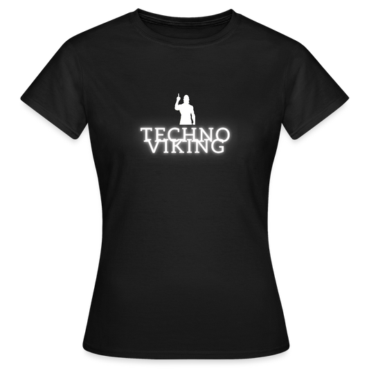 Technoviking drink & dance - Frauen T-Shirt - Schwarz