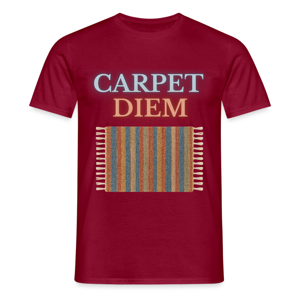 Carpet Diem - Männer T-Shirt - Ziegelrot