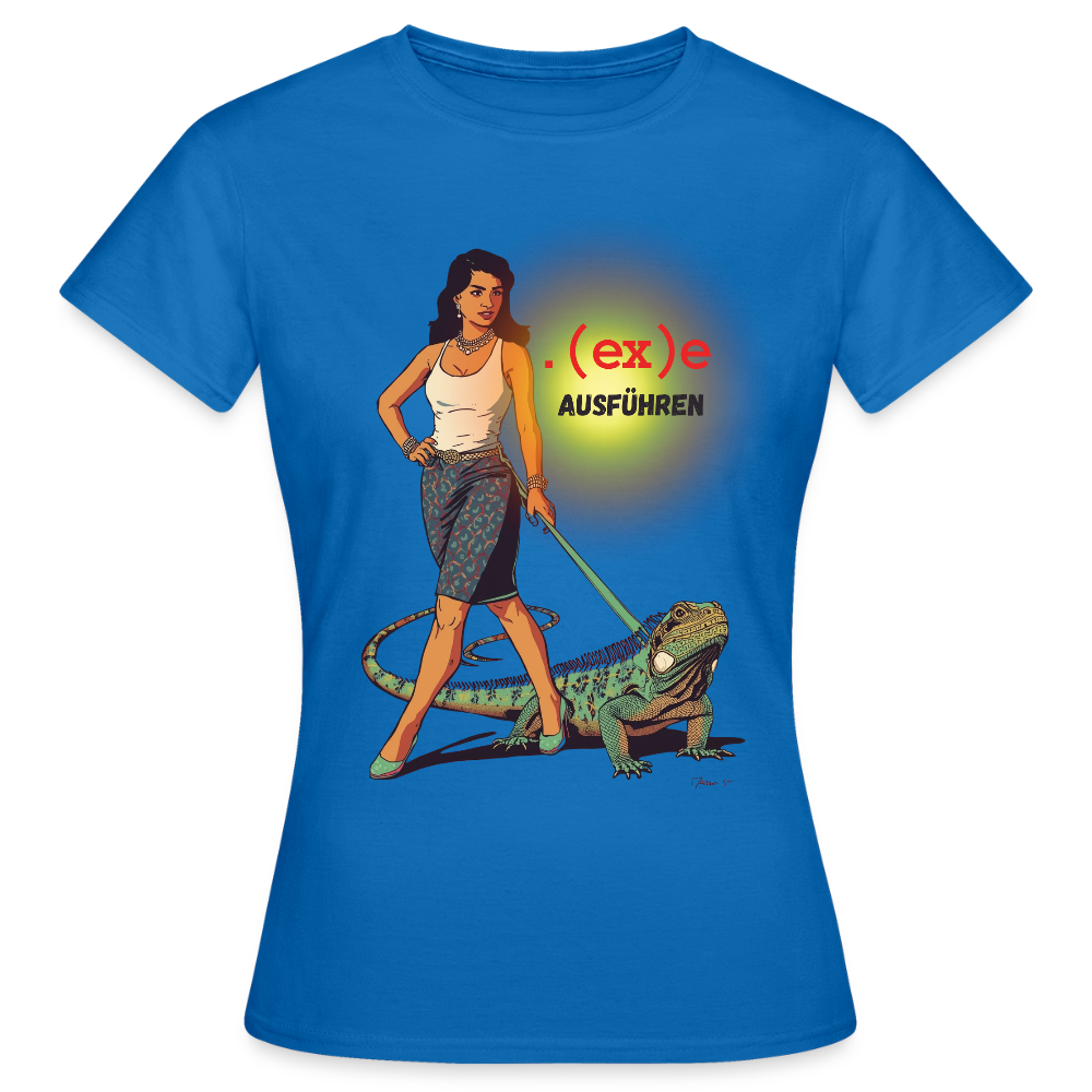 .(ex)e ausführen - Frauen T-Shirt - Royalblau