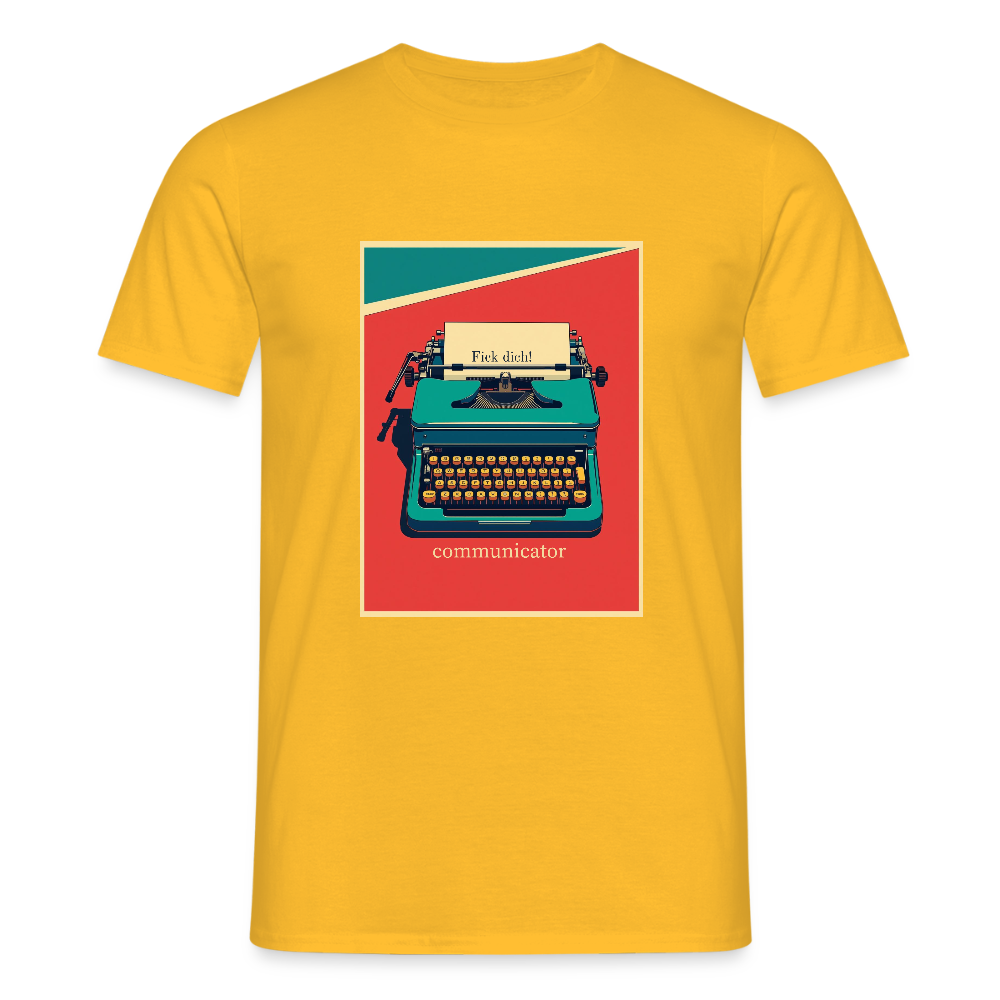 communicator Fick dich - Männer - T-Shirt - Gelb