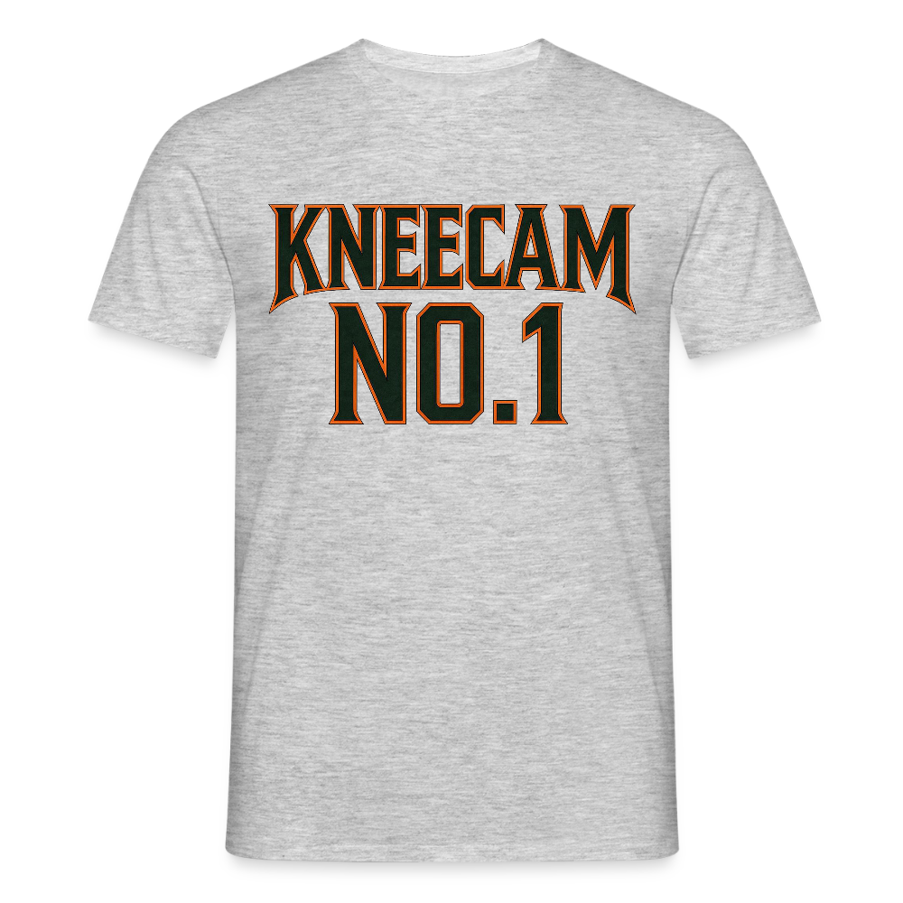 Technoviking-Kneecam No1. - Männer T-Shirt - Grau meliert