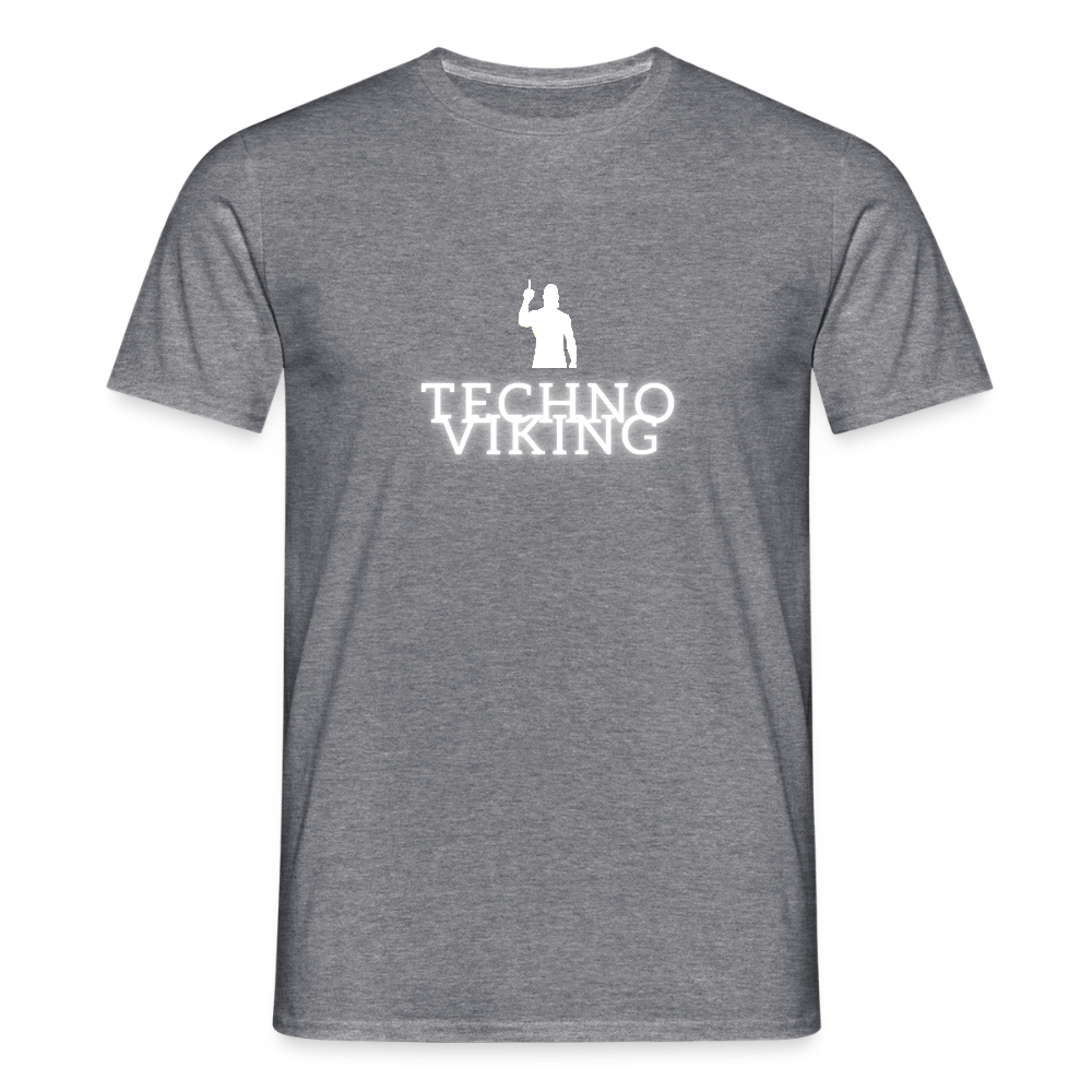 Technoviking drink & dance - Männer T-Shirt - Graphit meliert