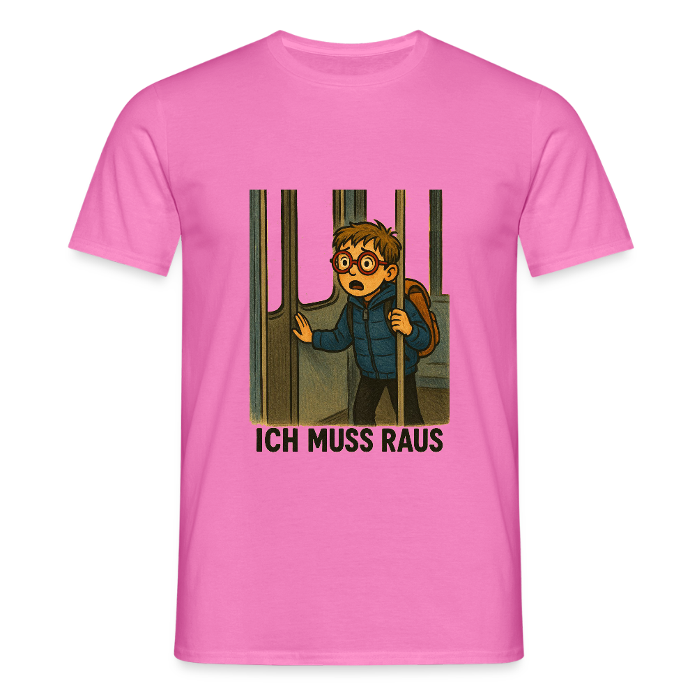 Junge im Bus ich muss raus - Männer T-Shirt - Pink