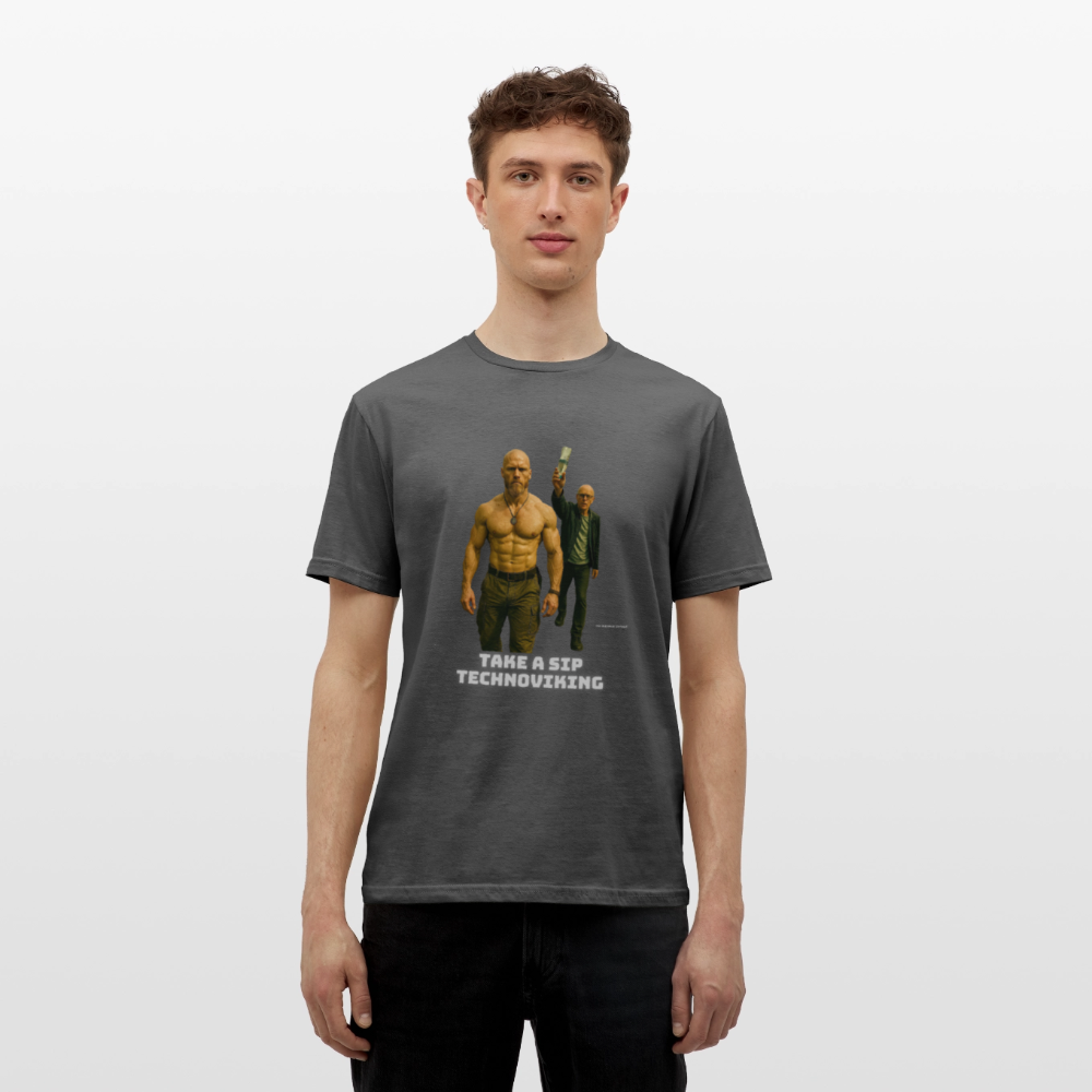 Take a sip Technoviking - Männer T-Shirt - Anthrazit