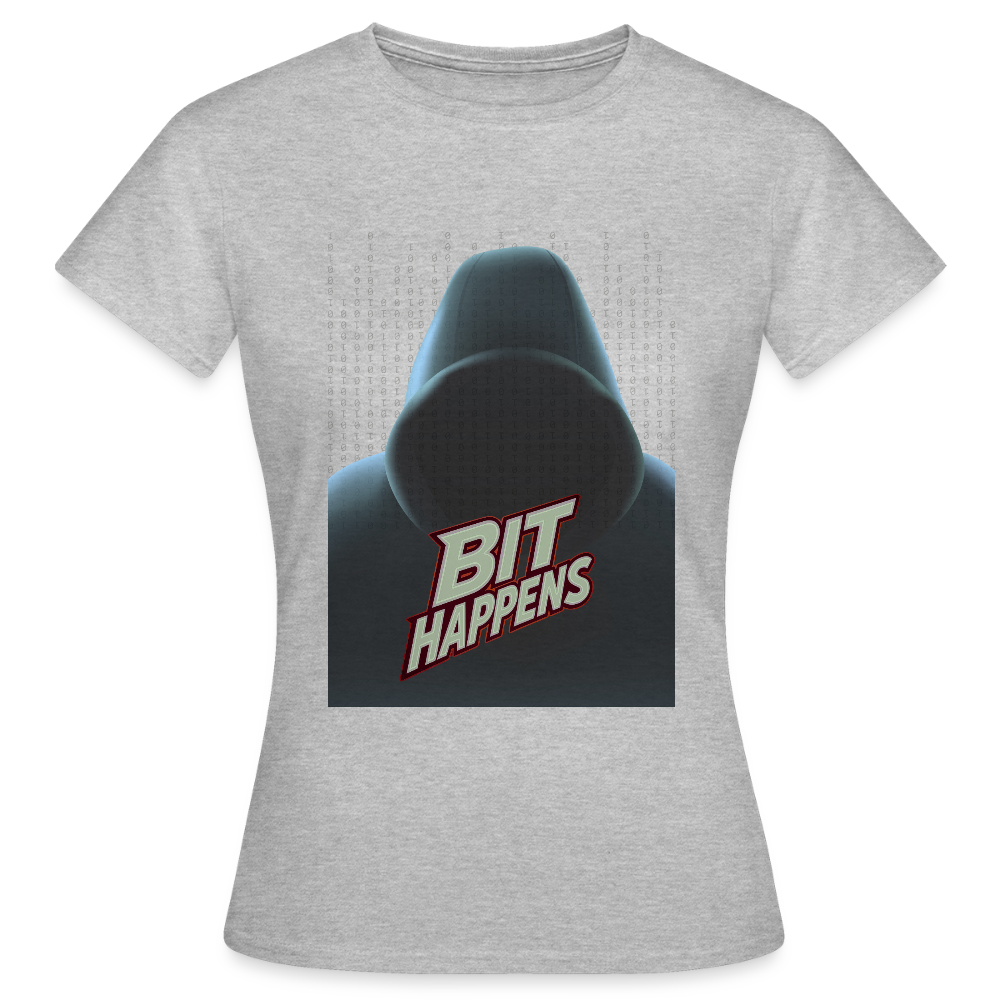 Bit Happens - Frauen T-Shirt - Grau meliert