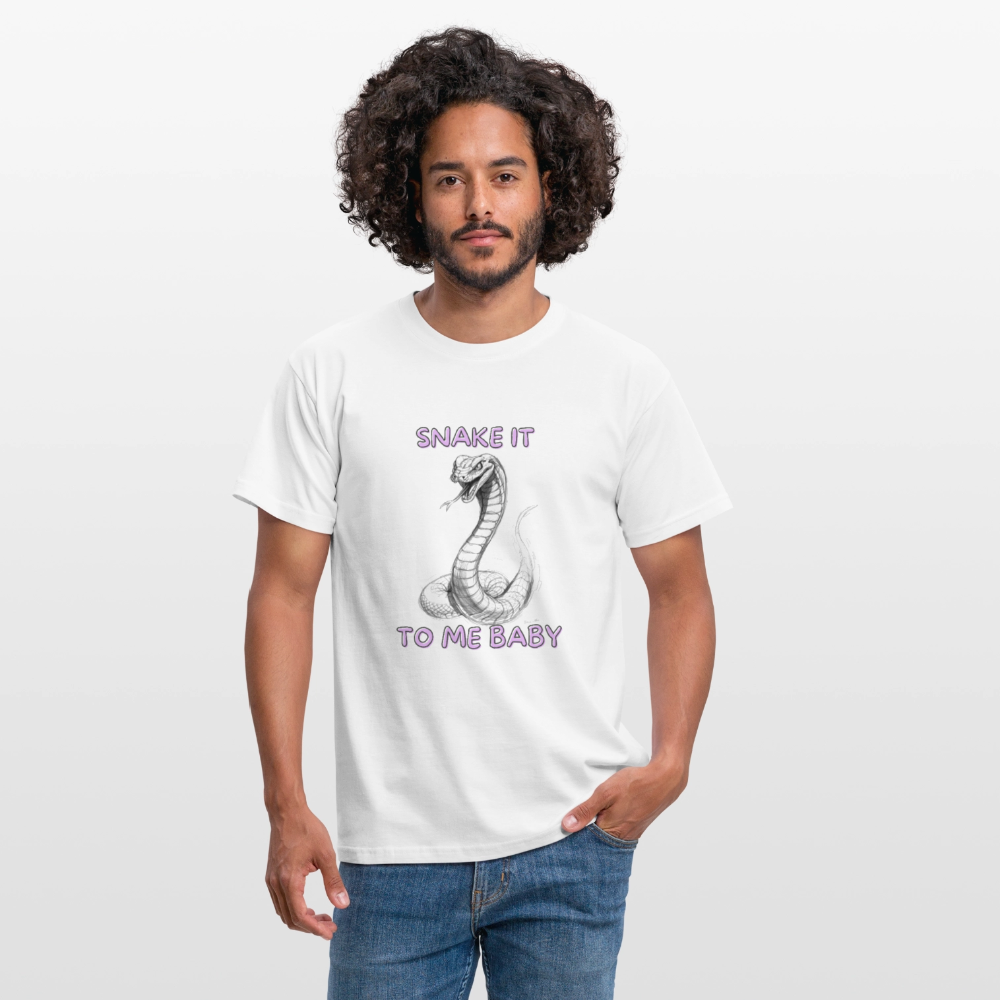 Snake it to me baby - Männer T-Shirt - Weiß