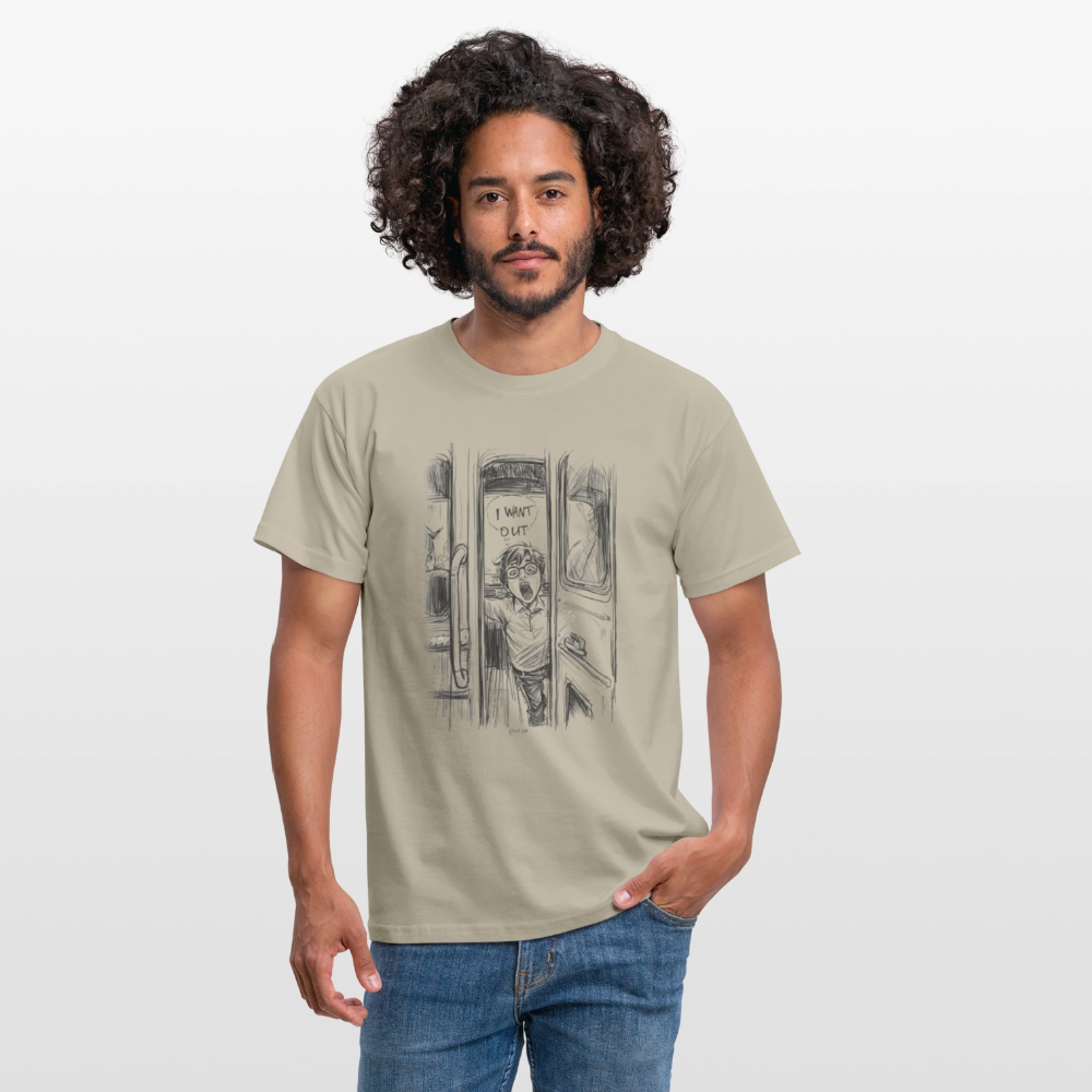 I want out - Männer T-Shirt - Sandbeige